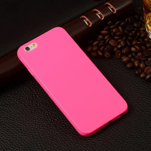 Soft Candy Plastic Case For iPhone 6 Case Rubber Back Skin For Apple iPhone 6S Case 4.7" Silicone Protective Cover For iPhone6