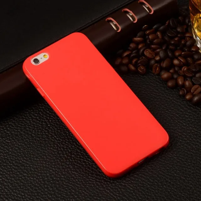 Soft Candy Plastic Case For iPhone 6 Case Rubber Back Skin For Apple iPhone 6S Case 4.7" Silicone Protective Cover For iPhone6