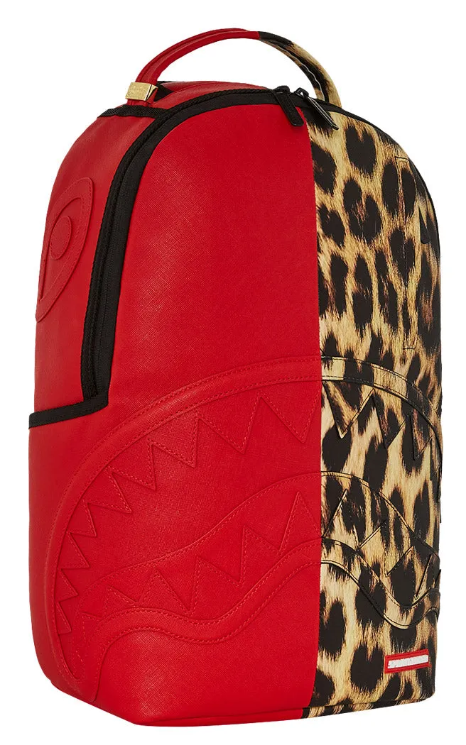 Sprayground Miles Per Hour Split Cheetah In Red