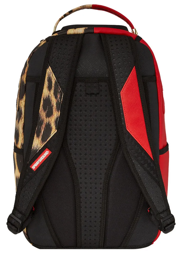 Sprayground Miles Per Hour Split Cheetah In Red