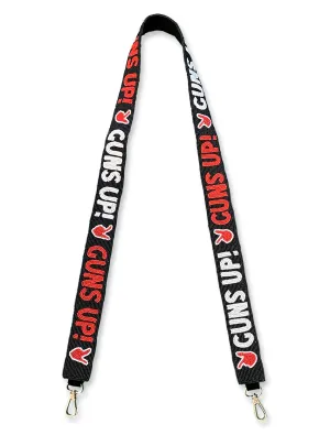 Texas Tech Dark Horse "Guns Up" Black Beaded Purse Strap