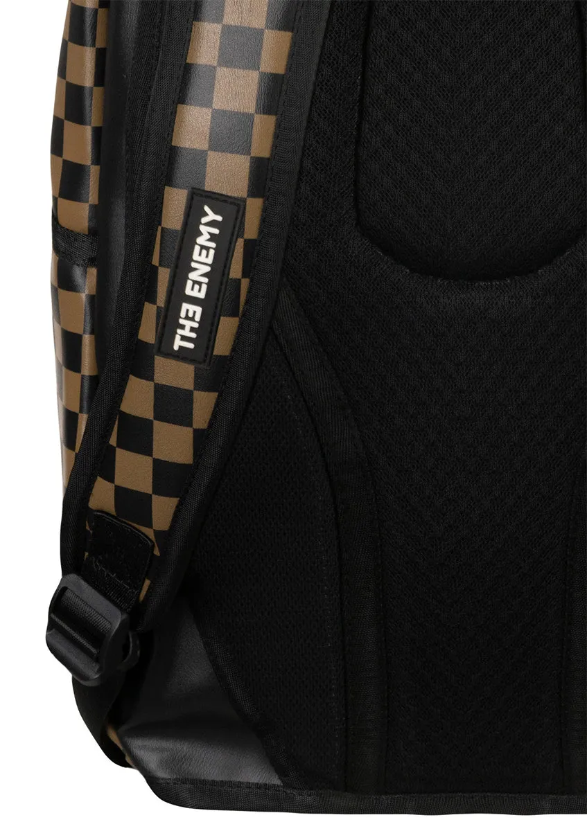 The Enemy B check Backpack In Black Brown