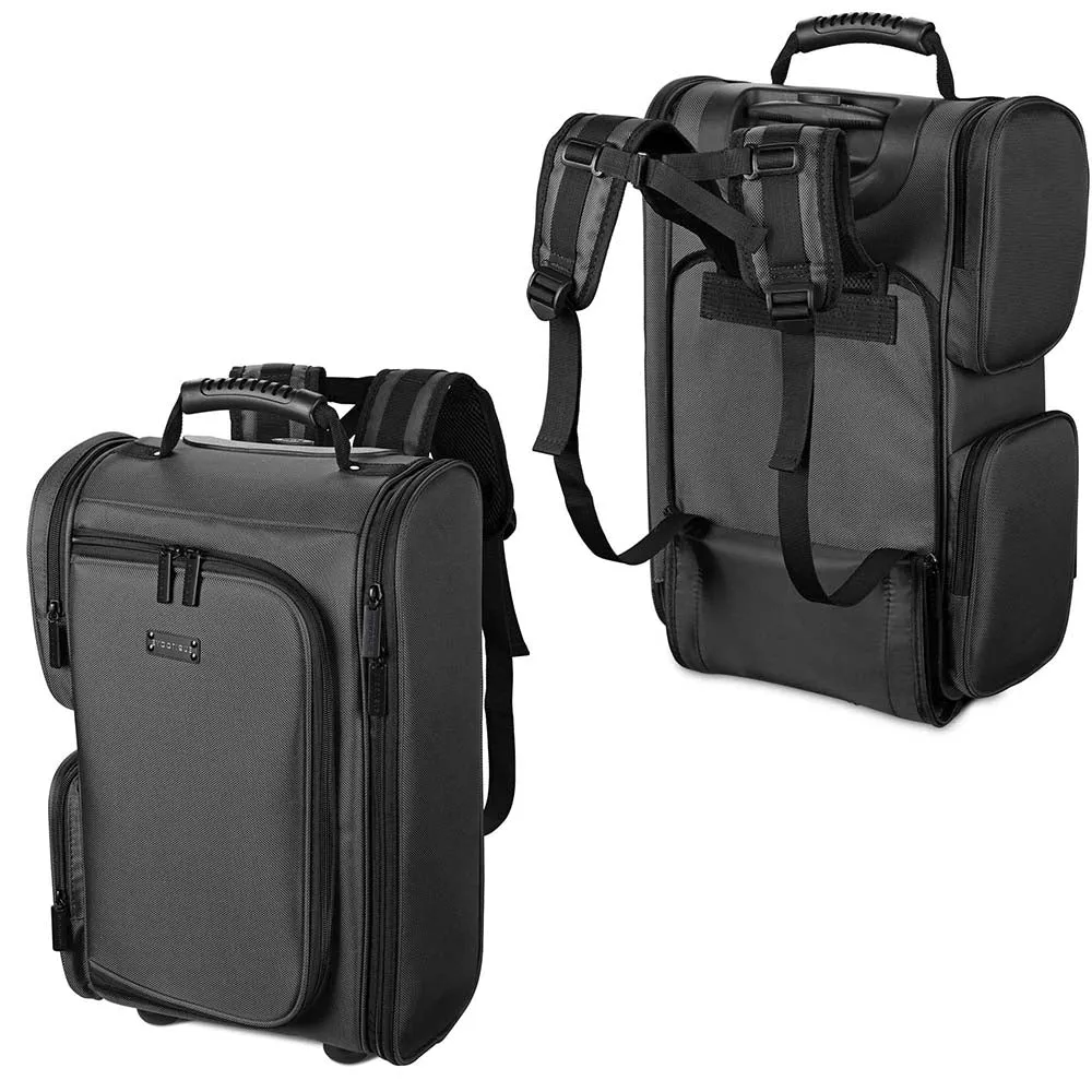 TheLAShop Rolling Backpack with Pouches Makeup Artist Case