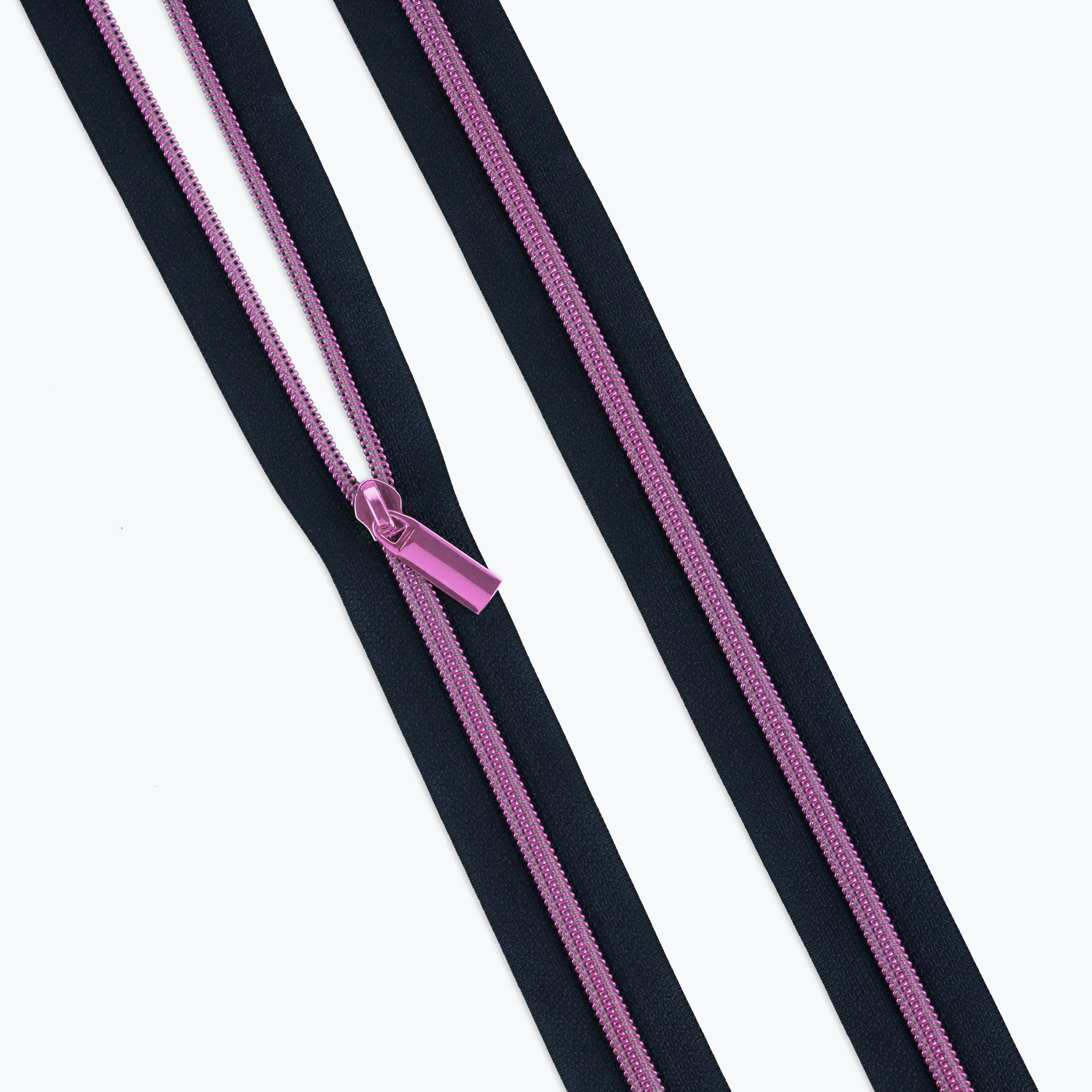 Tula Pink Navy Nylon Coil Zippers