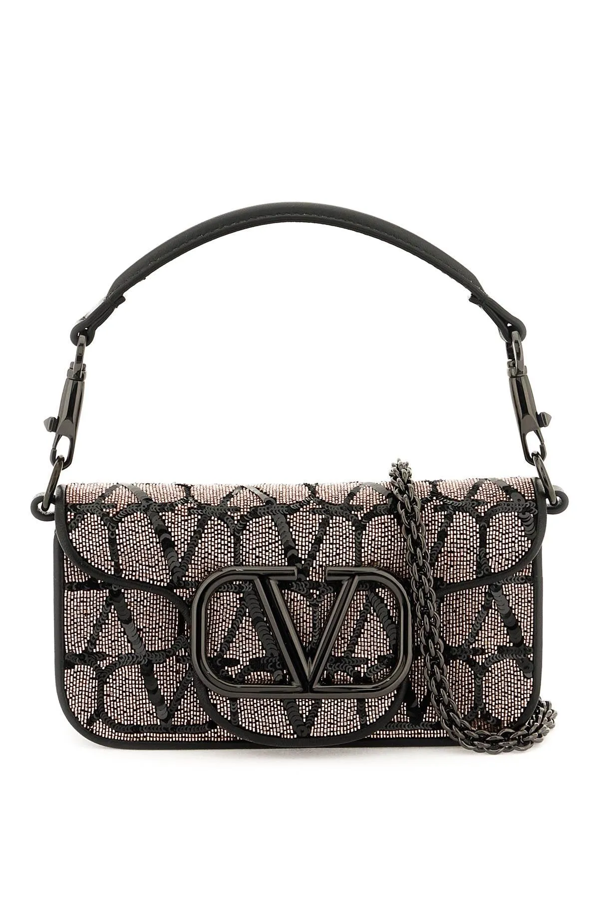 Valentino garavani 'locò' small shoulder bag with toile iconographe embroidery