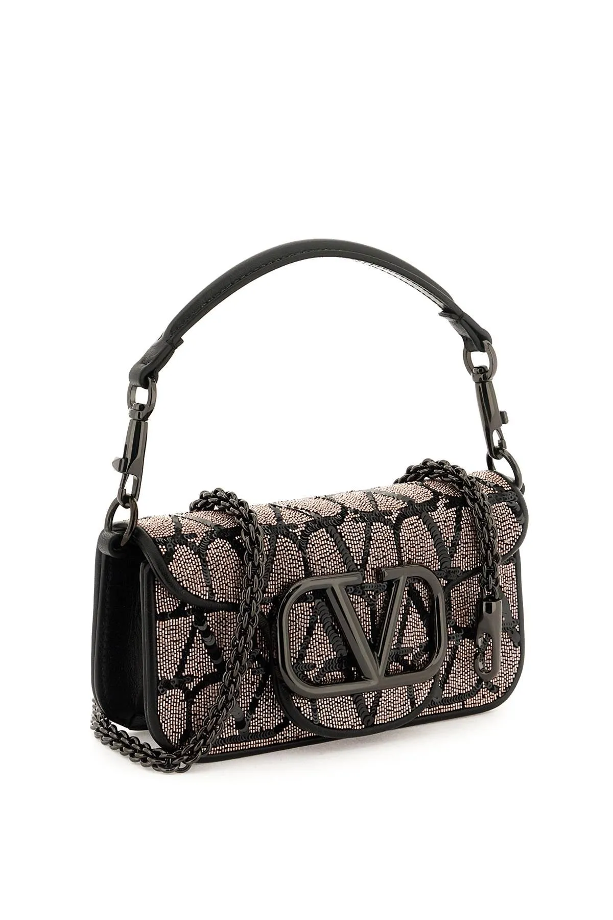 Valentino garavani 'locò' small shoulder bag with toile iconographe embroidery